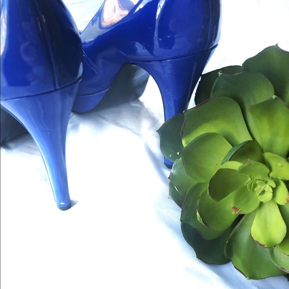 Nine West Heels Bright Blue Size 7 - Picture 6 of 6